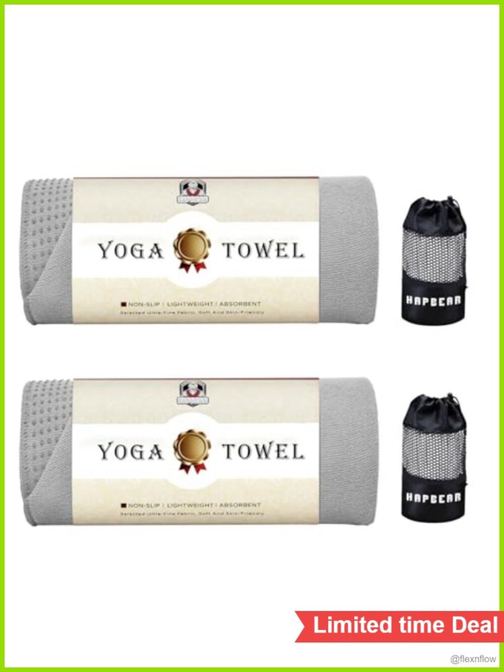 Non Slip Microfiber Yoga Mat Towel with Grip Dots 72x24 Hot Yoga Pilates Gym
